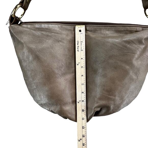 Vintage Letisse Shoulder Hobo Bag Womens Brown Genuine Leather Purse Classic - Picture 8 of 14